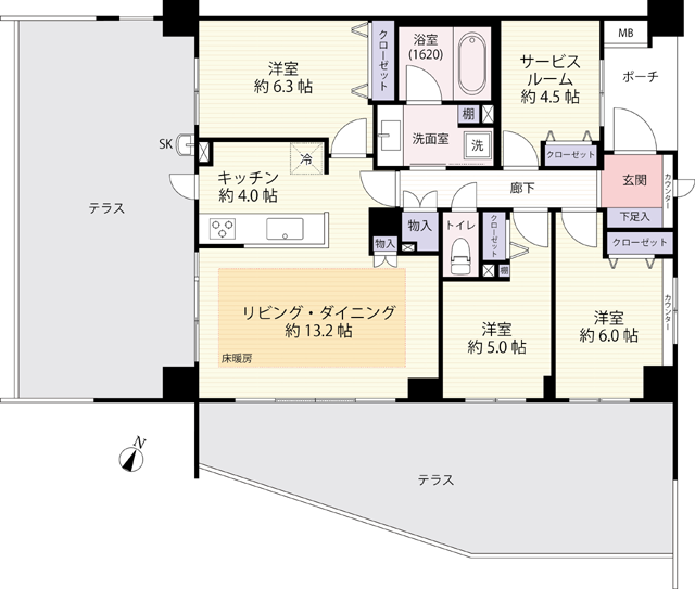 イニシア新百合ヶ丘 間取り図